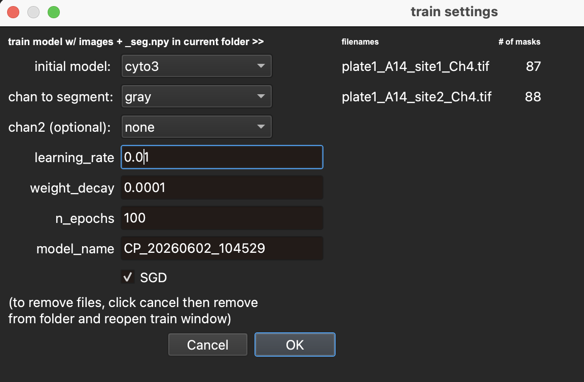 change learning rate